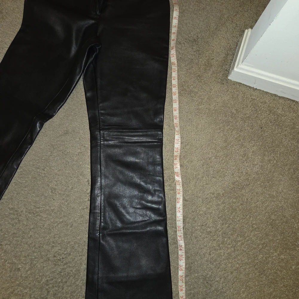 Cache Women's Dark Leather Flare Pants - Picture 4 of 9